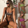 Women Wear Bikini Female Swimwear Beach Bikini Leopard Beachwear Set Women's Square Neck Wide Strap Swimsuit Cheeky Bikini Set High Waist 2 Piece Bathing Suit Bathing Suit Snakeskin Push Up Swimsuit by Stevvex