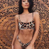 Women Wear Bikini Female Swimwear Beach Bikini Leopard Beachwear Set Women's Square Neck Wide Strap Swimsuit Cheeky Bikini Set High Waist 2 Piece Bathing Suit Bathing Suit Snakeskin Push Up Swimsuit by Stevvex
