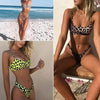 Women Wear Bikini Female Swimwear Beach Bikini Leopard Beachwear Set Women's Square Neck Wide Strap Swimsuit Cheeky Bikini Set High Waist 2 Piece Bathing Suit Bathing Suit Snakeskin Push Up Swimsuit by Stevvex