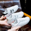 Women White Casual Shoes Casual Women Sneakers Flats Girl Breathble Vulcanized Shoes Lace Up White Casual Style Comfortable Sneakers Eco Leather Street Sneakers by Stevvex