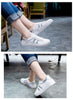 Women White Casual Shoes Casual Women Sneakers Flats Girl Breathble Vulcanized Shoes Lace Up White Casual Style Comfortable Sneakers Eco Leather Street Sneakers by Stevvex