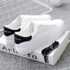 Women White Sneakers Fashion Breathble Vulcanized Shoes Leather Platform Shoes White Lace Up Casual Woman Comfortable Sneakers Leather Spring Flats Trainers Sneakers by Stevvex