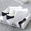 Women White Sneakers Fashion Breathble Vulcanized Shoes Leather Platform Shoes White Lace Up Casual Woman Comfortable Sneakers Leather Spring Flats Trainers Sneakers by Stevvex
