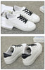 Women White Sneakers Fashion Breathble Vulcanized Shoes Leather Platform Shoes White Lace Up Casual Woman Comfortable Sneakers Leather Spring Flats Trainers Sneakers by Stevvex