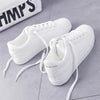 Women White Sneakers Fashion Breathble Vulcanized Shoes Leather Platform Shoes White Lace Up Casual Woman Comfortable Sneakers Leather Spring Flats Trainers Sneakers by Stevvex