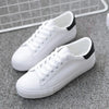 Women White Sneakers Fashion Breathble Vulcanized Shoes Leather Platform Shoes White Lace Up Casual Woman Comfortable Sneakers Leather Spring Flats Trainers Sneakers by Stevvex