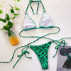 Women Wrap Around String Bikini Female Swimsuit Women Swimwear Women's Straps Halter Cross Front High Cut Adjustable 2 Pieces Bikini Set Swimsuit Two-pieces Lace Up Bikini Set Bathing Swim Suit by Stevvex