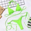 Women Wrap Around String Bikini Female Swimsuit Women Swimwear Women's Straps Halter Cross Front High Cut Adjustable 2 Pieces Bikini Set Swimsuit Two-pieces Lace Up Bikini Set Bathing Swim Suit by Stevvex