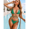 Women Wrap Around String Bikini Female Swimsuit Women Swimwear Women's Straps Halter Cross Front High Cut Adjustable 2 Pieces Bikini Set Swimsuit Two-pieces Lace Up Bikini Set Bathing Swim Suit by Stevvex