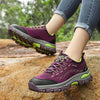 Womens Autumn Winter Tourism Hiking Womens Sports Shoes Outdoor Climbing Shoes Leather Lace Up Anti-slip Work Ankle Boots Outdoor Snow Winter Strong Durable Shoes by Stevvex