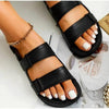 Womens Black Buckle Sandals Soft Casual Thick Comfort Fashion Stylish Design Women Sandals by Stevvex