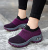 Womens Breathable Sneakers New Mesh Women Shoes Slip-On Air Cushion Casual Walking Shoes Lightweight Breathable Mesh Athletic Running Shoes Fashion Slip-on Sock Sneakers by Stevvex
