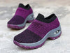 Womens Breathable Sneakers New Mesh Women Shoes Slip-On Air Cushion Casual Walking Shoes Lightweight Breathable Mesh Athletic Running Shoes Fashion Slip-on Sock Sneakers by Stevvex