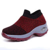 Womens Breathable Sneakers New Mesh Women Shoes Slip-On Air Cushion Casual Walking Shoes Lightweight Breathable Mesh Athletic Running Shoes Fashion Slip-on Sock Sneakers by Stevvex