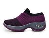 Womens Breathable Sneakers New Mesh Women Shoes Slip-On Air Cushion Casual Walking Shoes Lightweight Breathable Mesh Athletic Running Shoes Fashion Slip-on Sock Sneakers by Stevvex