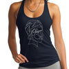 Womens Fitness Tank Top Graphic T-shirt Say it Soul - Line Art Woman