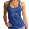 Womens Fitness Tank Top Graphic T-shirt Say it Soul - Line Art Woman