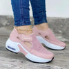 Womens Red Sneakers Air Cushion Shoes Woman Mesh Sneakers Breathable Flats Womens Casual Air Cushion Sneakers Lightweight Non Slip Sport Jogging Gym Fitness Workout Tennis Walking Espadrilles by Stevvex