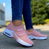 Womens Red Sneakers Air Cushion Shoes Woman Mesh Sneakers Breathable Flats Womens Casual Air Cushion Sneakers Lightweight Non Slip Sport Jogging Gym Fitness Workout Tennis Walking Espadrilles by Stevvex