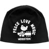 Woodstock Peace, Love, Music [Hat] by Rock Band Apparel
