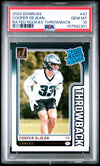 Graded 2024 Panini Donruss Cooper DeJean #47 Rated Rookies Throwback Rookie RC Football Card PSA 10 Gem Mint