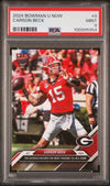 Graded 2024 Topps Bowman U Now Carson Beck #8 Rookie RC Football Card PSA 9 Mint