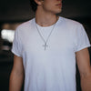 XL Baseball Bat Cross Necklace