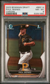 Graded 2023 Topps Bowman Draft Paul Skenes #BDC14 Chrome Rookie RC Baseball Card PSA 8 Near Mint