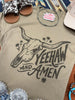 Yeehaw and Amen Longhorn Graphic Tee by Wild Junkie