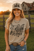 Yeehaw and Amen Longhorn Graphic Tee by Wild Junkie