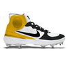 "Yellow and Black" Nike Alpha Huarache Elite 3 Mid Cleats by Stadium Custom Kicks