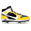 "Yellow OW" Jordan 1 Retro Cleats by Stadium Custom Kicks