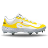 "Yellow OW" Nike Alpha Huarache Elite 4 Low Cleats by Stadium Custom Kicks