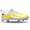 "Yellow OW" Nike Alpha Huarache Elite 4 Low Cleats by Stadium Custom Kicks