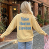 Make Heaven Crowded Back Print Sweatshirt – Faith Graphic Crewneck by Hey Jude Graphic Tees