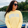 River Life Sweatshirt – Yellow Graphic Crewneck by Hey Jude Graphic Tees