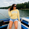 River Life Sweatshirt – Yellow Graphic Crewneck by Hey Jude Graphic Tees