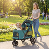 3 Wheel Pet Stroller with Easy One-Click Quick Fold, Mesh Window, Washable Cushion, for Medium Dogs by Furr Baby Gifts