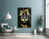 Lion Glass Wall Art by Insigneart USA