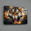Anger of a Tiger Glass Wall Art by Insigneart USA