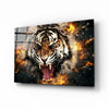 Anger of a Tiger Glass Wall Art by Insigneart USA