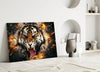 Anger of a Tiger Glass Wall Art by Insigneart USA