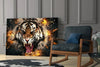 Anger of a Tiger Glass Wall Art by Insigneart USA