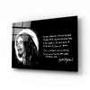 Words of Bob Marley Glass Wall Art by Insigneart USA