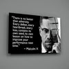 Words of Malcolm X Glass Wall Art by Insigneart USA