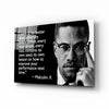 Words of Malcolm X Glass Wall Art by Insigneart USA
