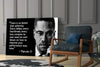Words of Malcolm X Glass Wall Art by Insigneart USA