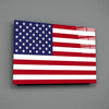 Flag of the United States Glass Wall Art by Insigneart USA