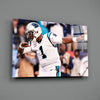 Cam Newton Glass Wall Art by Insigneart USA