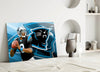 Carolina Panthers Glass Wall Art by Insigneart USA